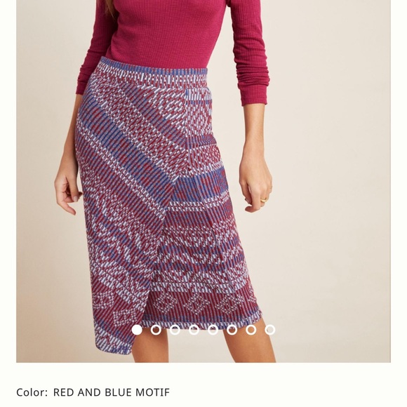 Anthropology Mauve By Anthropology faux wrap skirt size XS - Picture 1 of 8